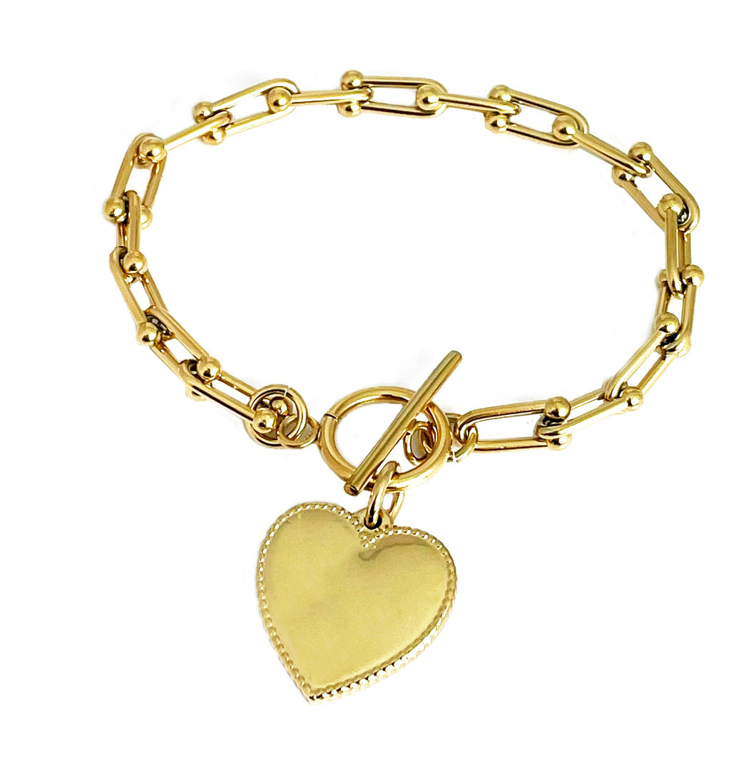 Bracciale Horse con Cuore Pendente